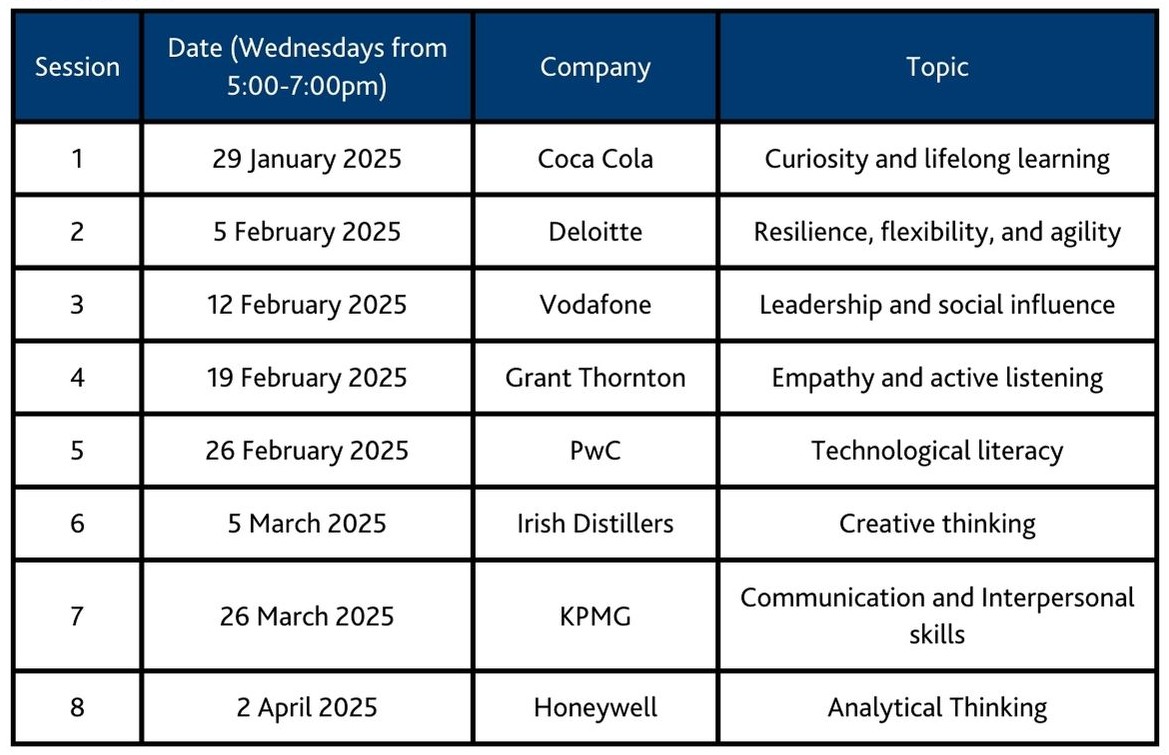 calendar of future skills events for 2025